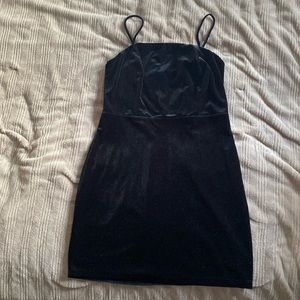 Mini Black Velvet Dress